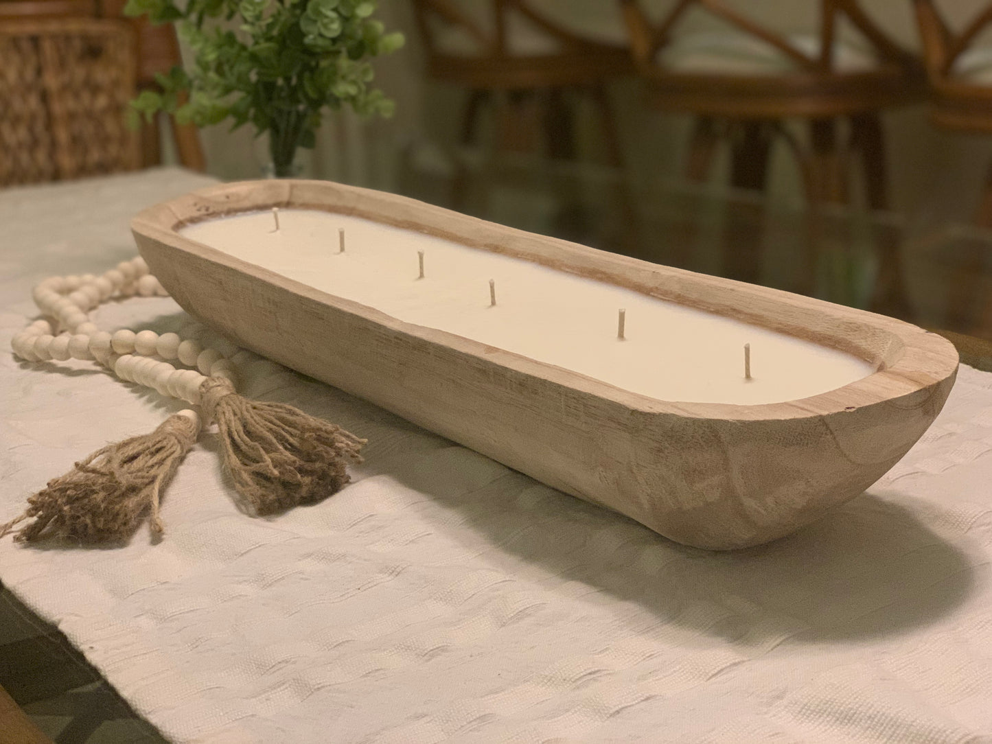 24" 6-Wick Wooden Soy Wax Candle Mega Yacht