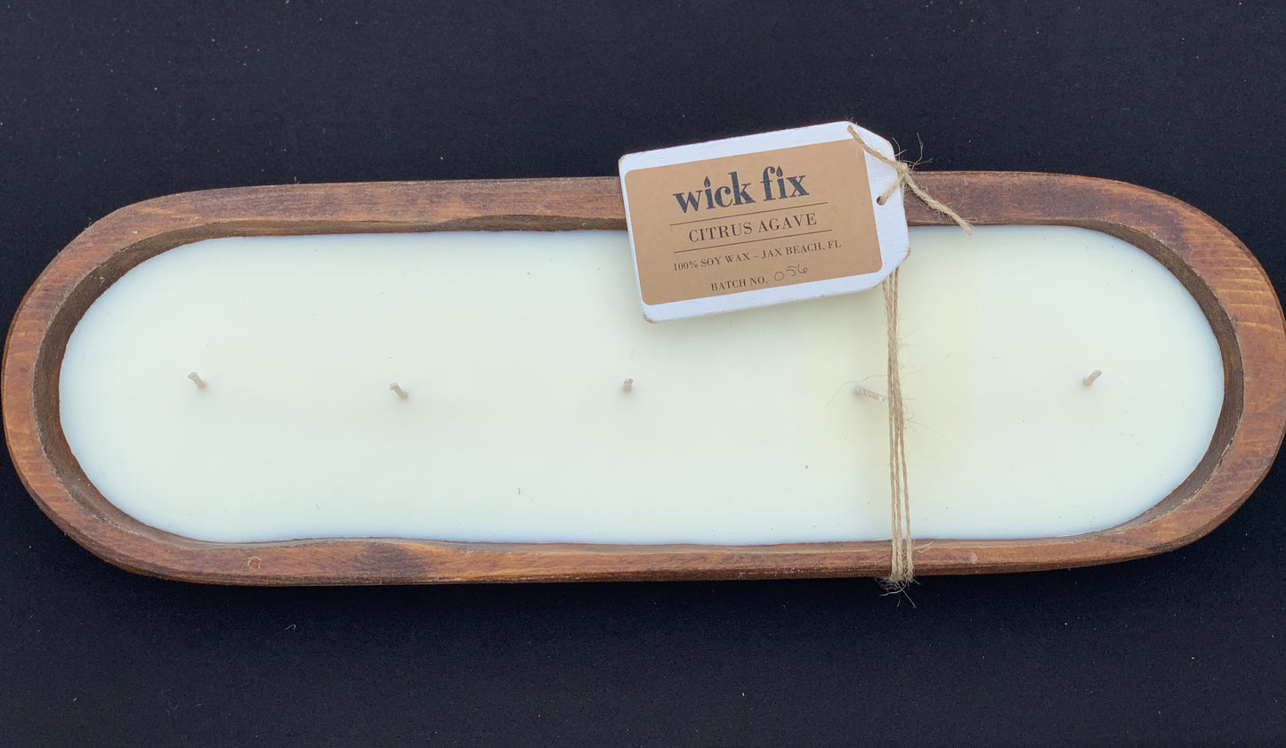 18" 5-Wick Wooden Soy Wax Candle Yacht