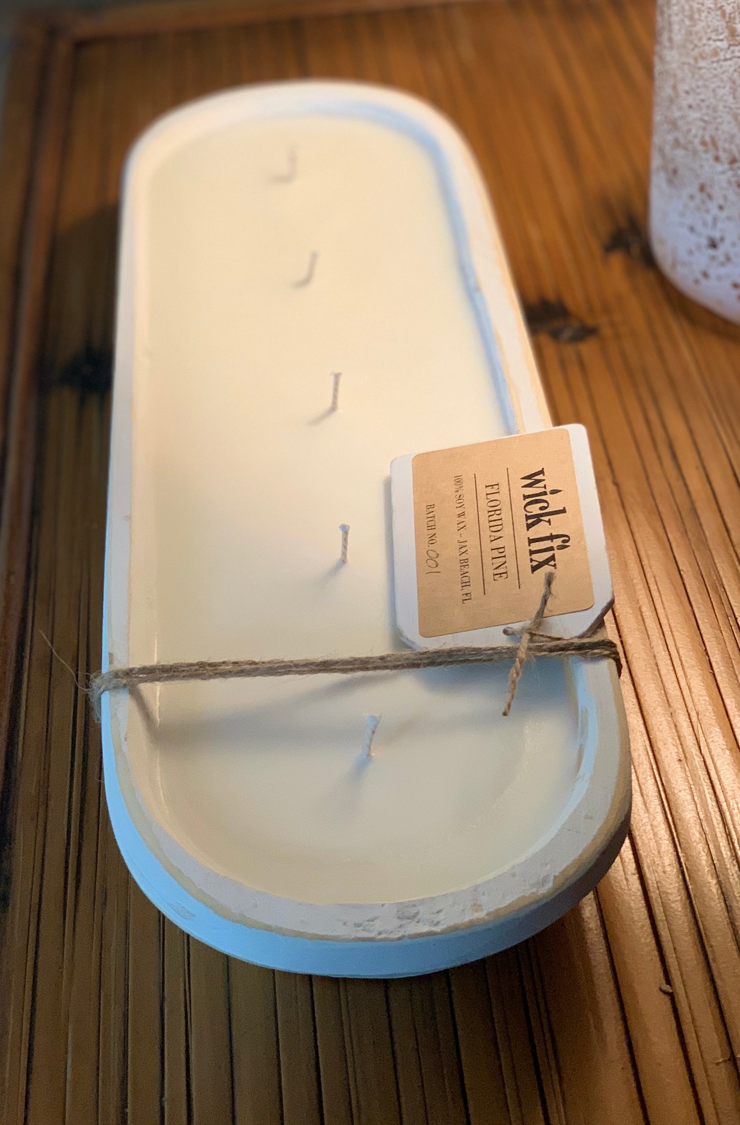 18" 5-Wick Wooden Soy Wax Candle Yacht