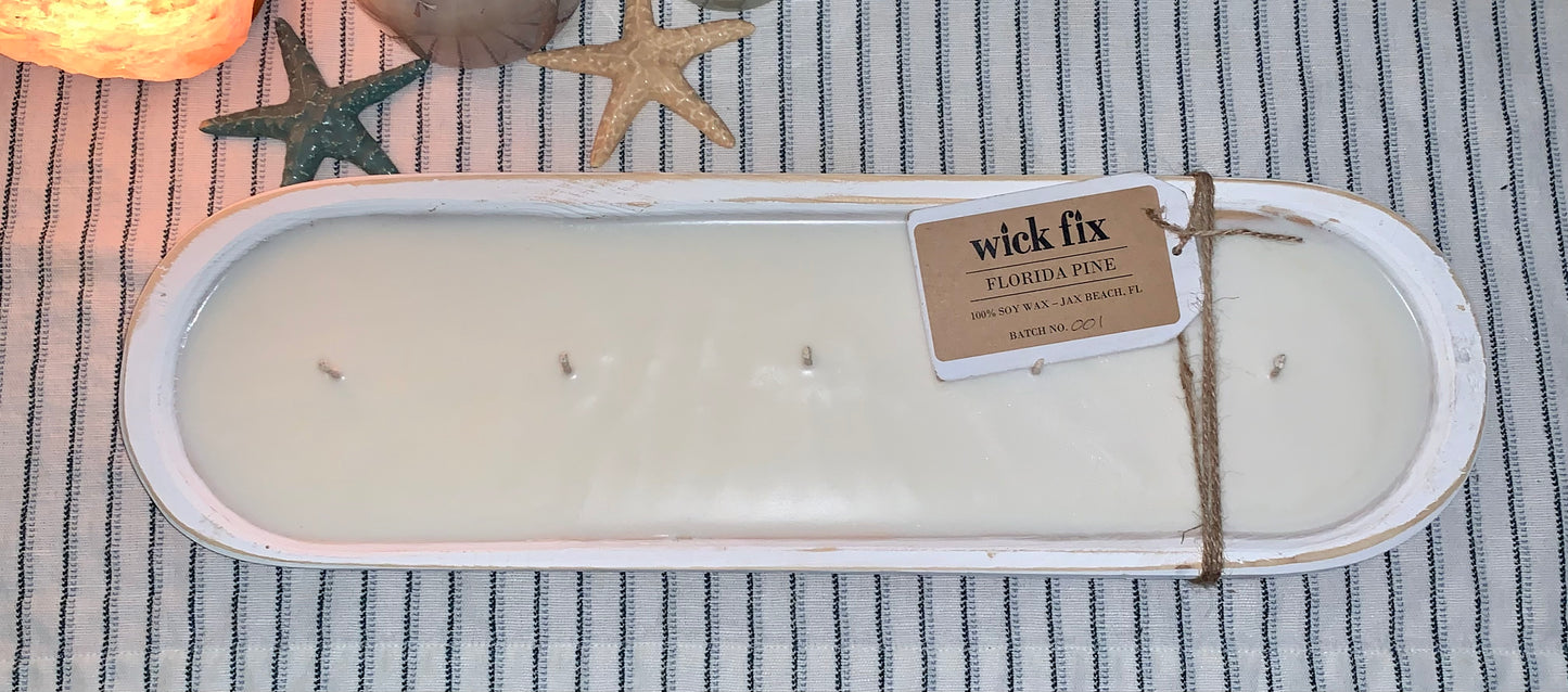 18" 5-Wick Wooden Soy Wax Candle Yacht